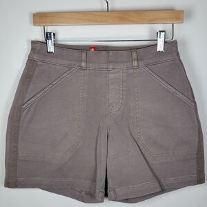 Spanx 6" Stretch Twill Brown Shorts Size Small